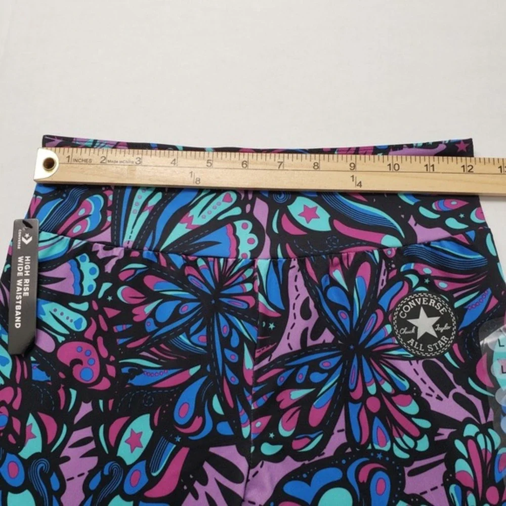 Converse All Star Leggings Girls Large‎ Blue Butterfly High Rise Whimsygoth